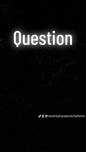 a black background with the word question written in white letters