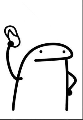 a black and white drawing of a stick figure with a butterfly on its head .