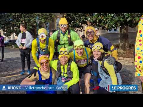 Ambiance déjantée et déguisements fous: revivez le Marathon du Beaujolais