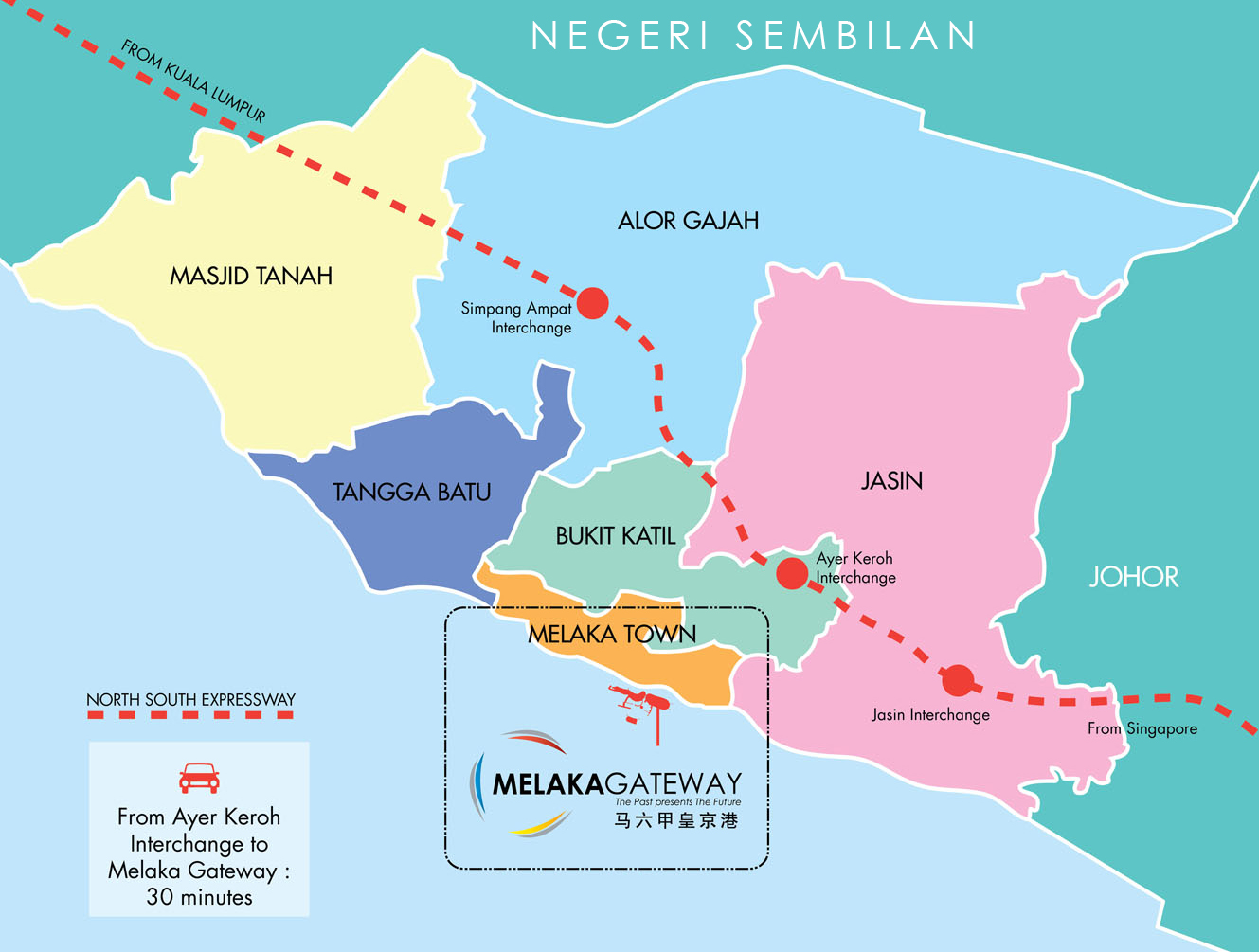 Labeled Ocean Map Malacca Strait