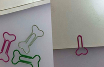 Bone shaped paperclips