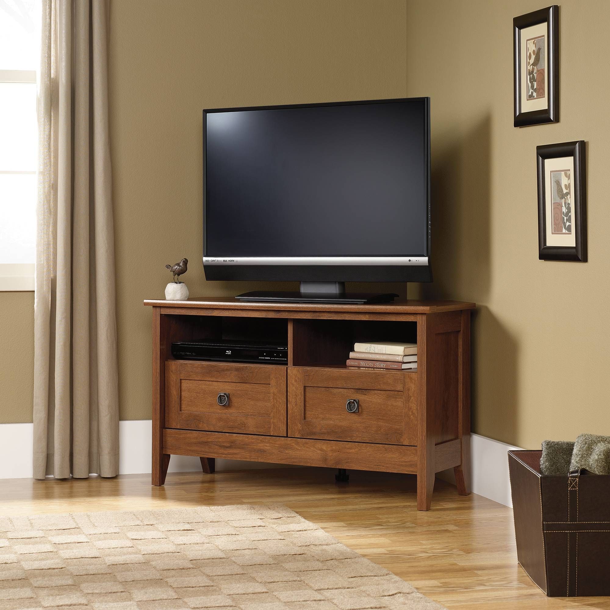 Sauder Select | Corner Tv Stand | 410627 | Sauder Throughout Corner Tv Stands With Drawers (View 15 of 15)