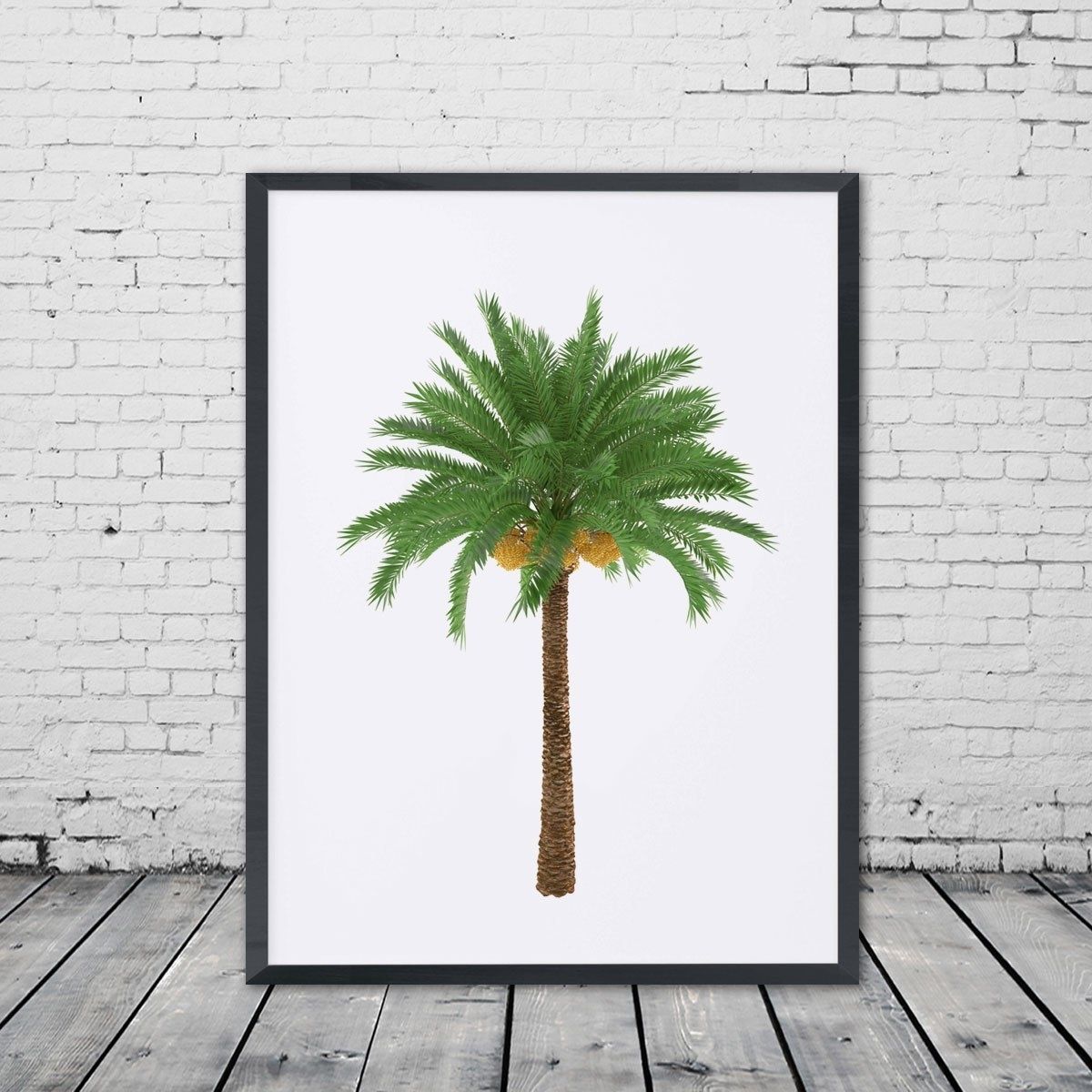 Palm Tree Wall Art Poster Palm Nursery Art Gift Green Tree Art Inside Palm Tree Wall Art (View 16 of 20)