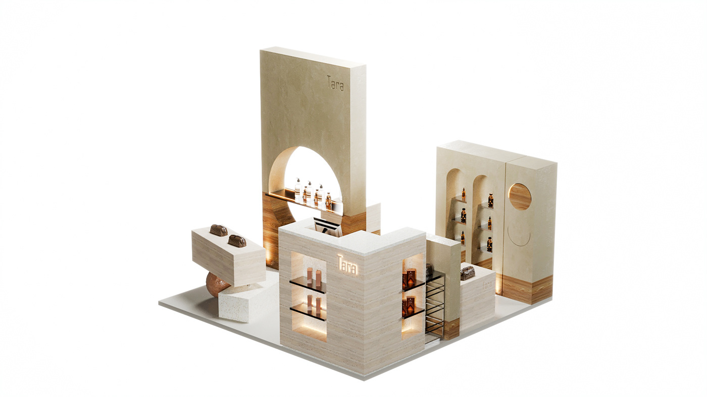 3D architecture CGI Display Exhibition  Interior product Stand