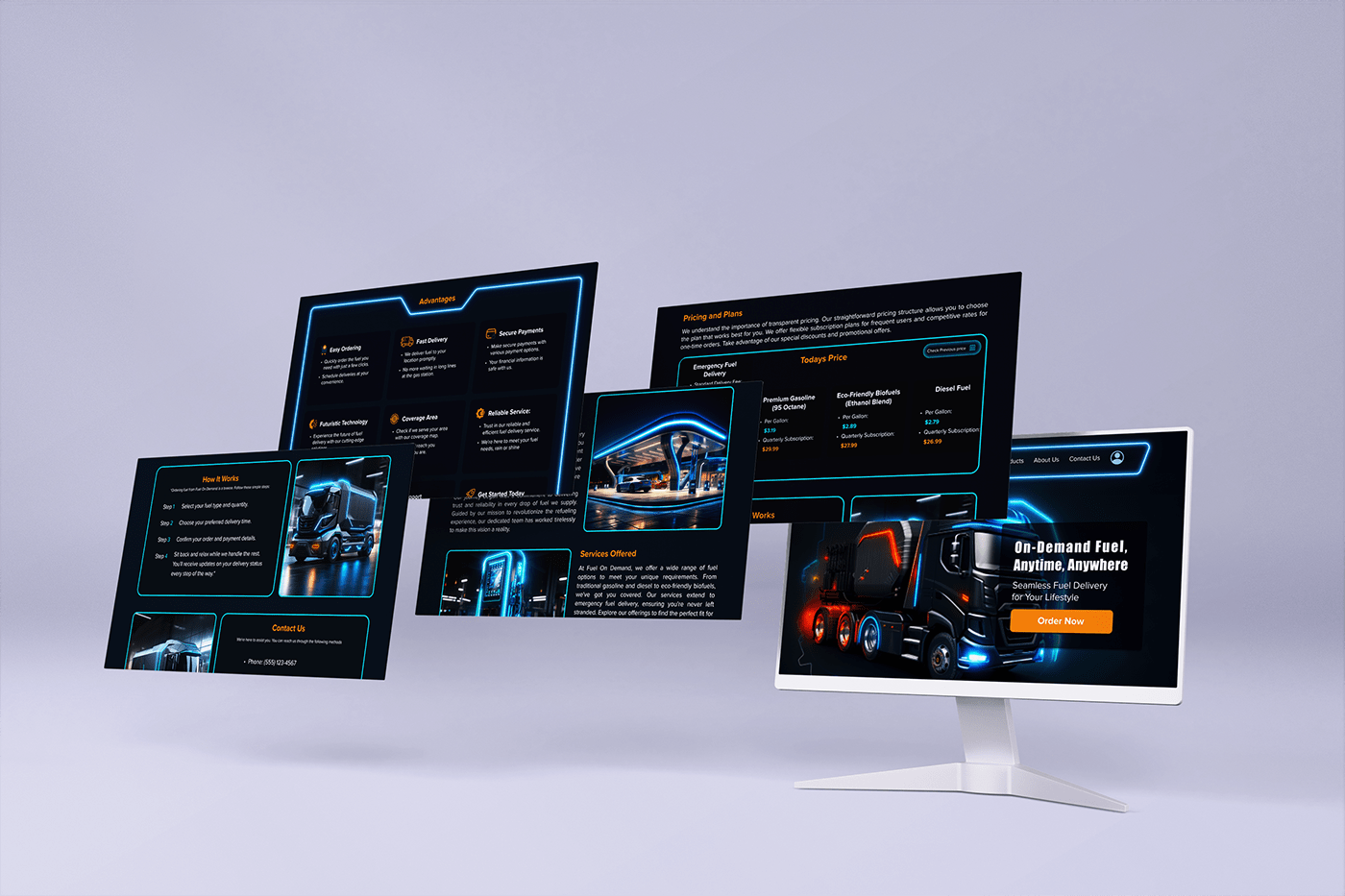 fuel fuel station Website Web Design  Mockup brand identity Logo Design figma design petrol futuristic