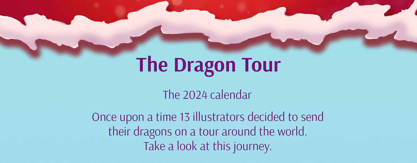 calendar calendar 2024 ILLUSTRATION  dragons