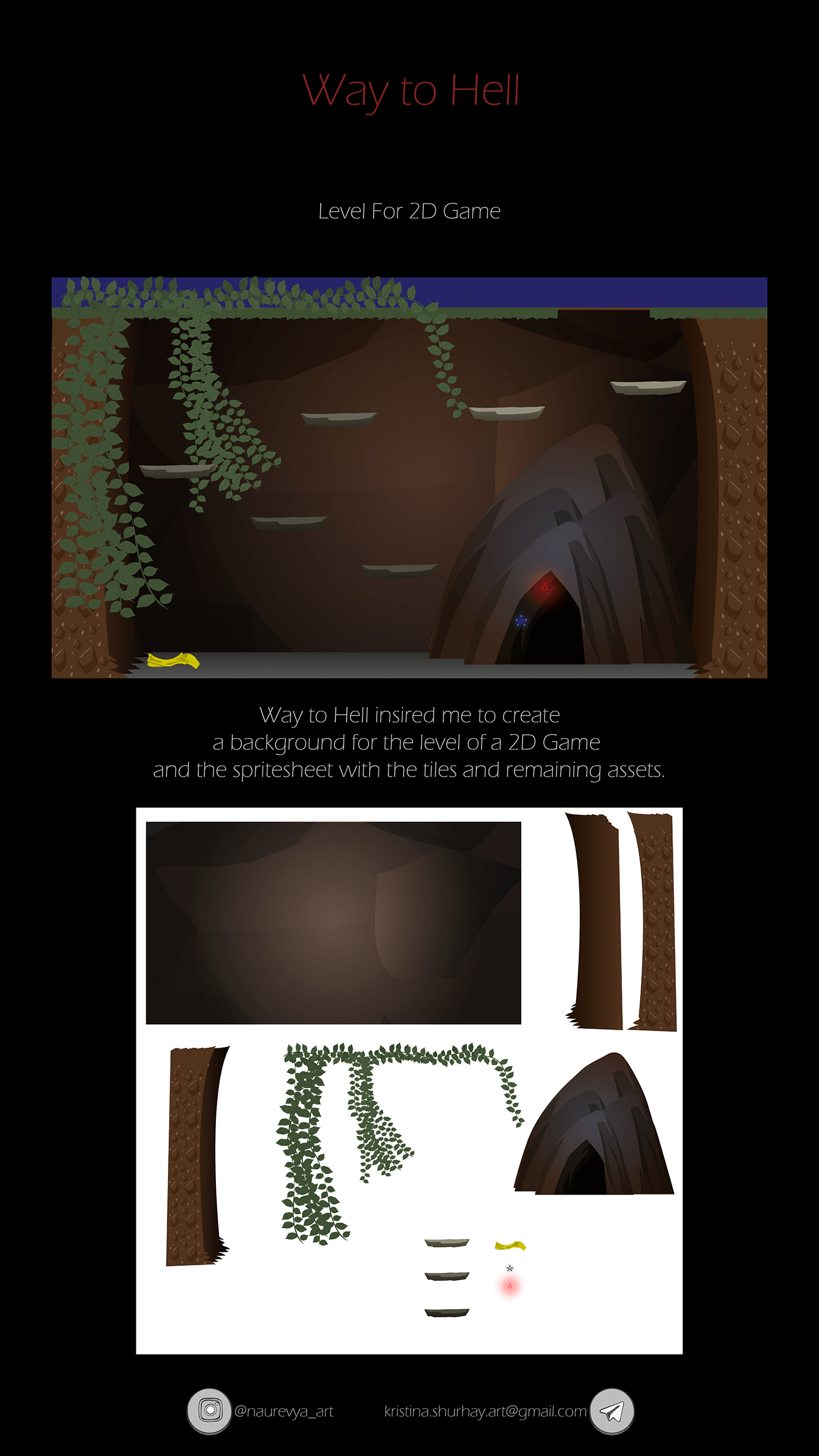 2Dgame cave conceptart hell legend leveldesign Magic   Pentagram plants symbols