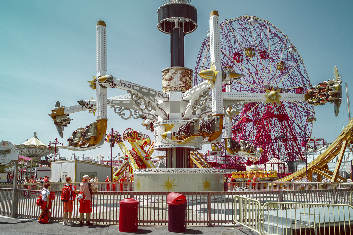 New York street photography beach amusment park Aerochrome infrared infrared photography united states america coney island