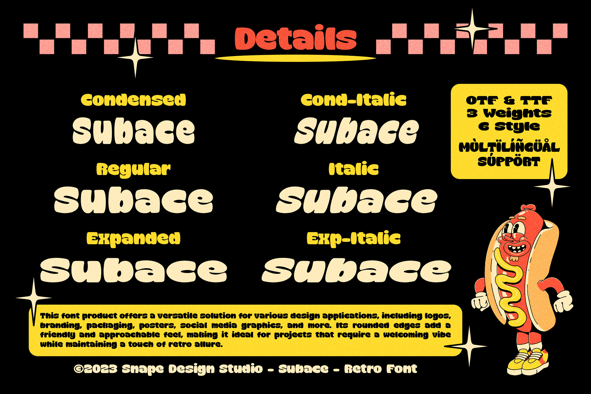 font Retro Typeface Classic 60s cartoon vintage Display bouncy Playful