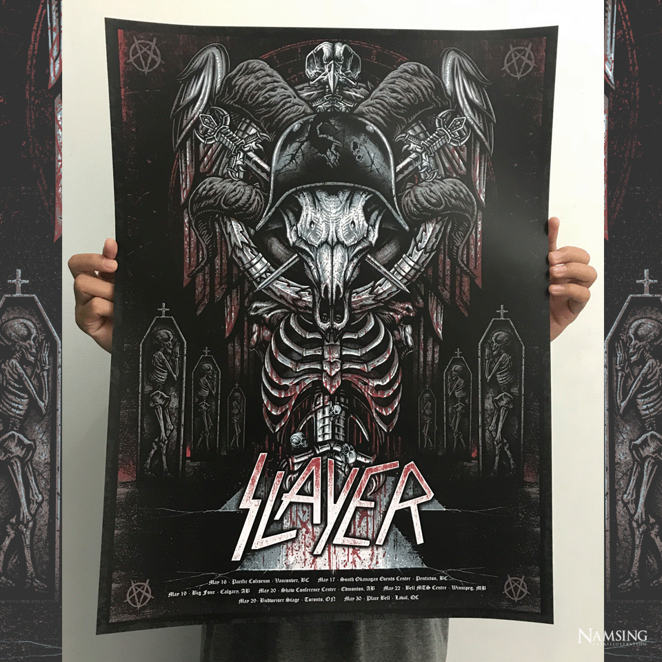 slayer namsing poster artprint screenprint posterdesign