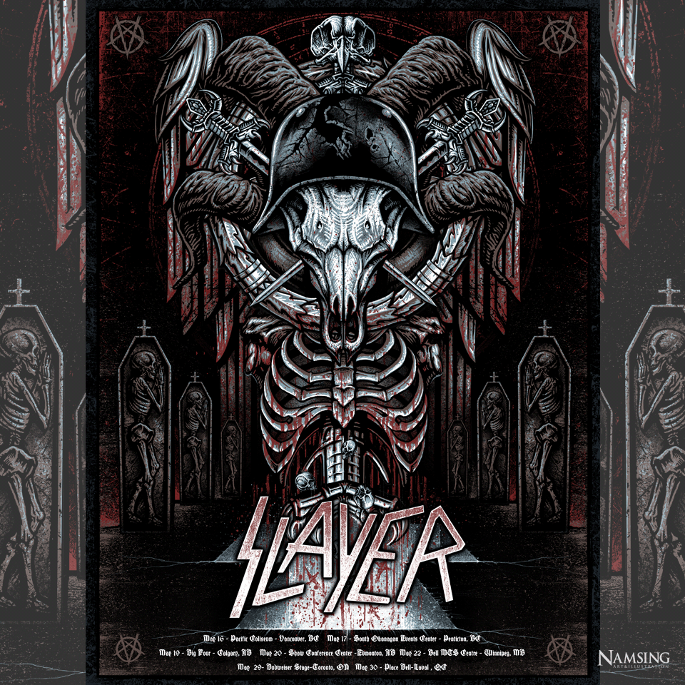 slayer namsing poster artprint screenprint posterdesign