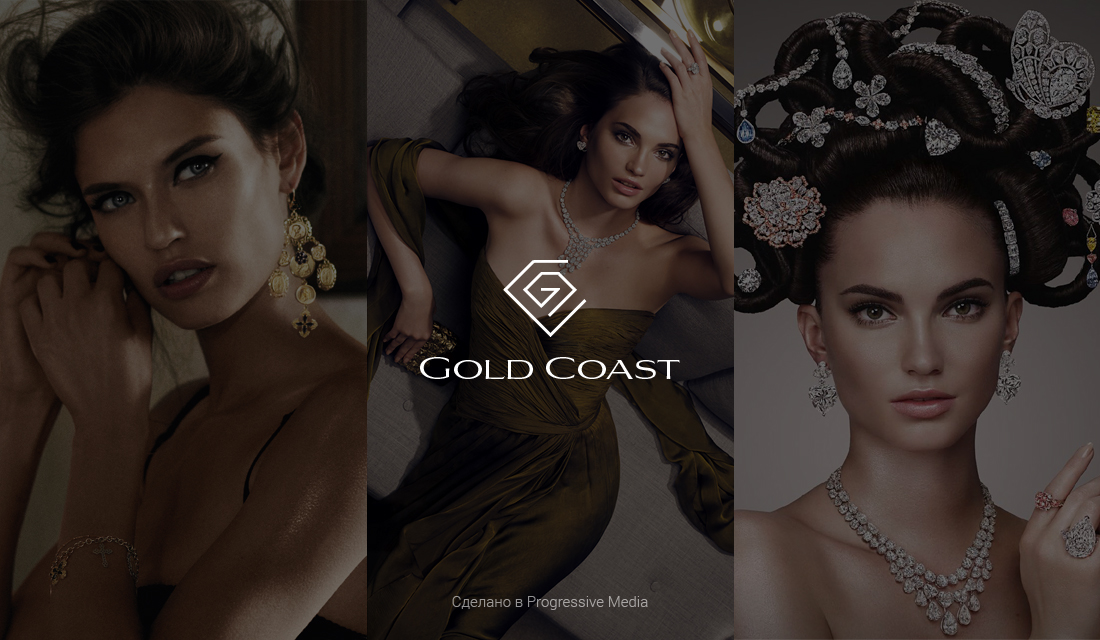 Luxury jewelry gold coast brand logo Logotype presentation