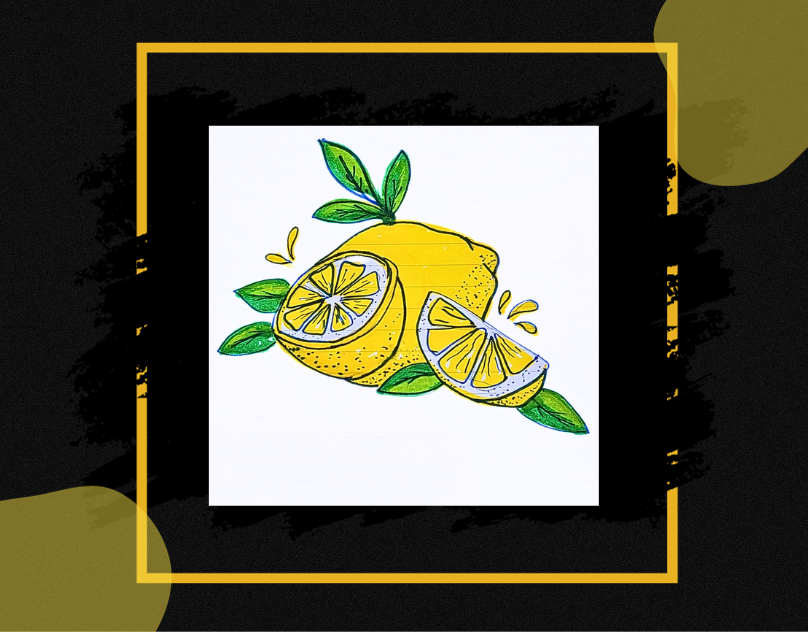 Fruit Food  Social media post Graphic Designer visual identity Calligraphy   design Drawing  yellow artwork