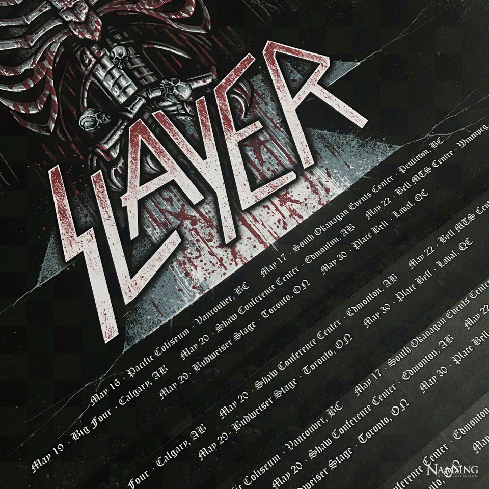 slayer namsing poster artprint screenprint posterdesign