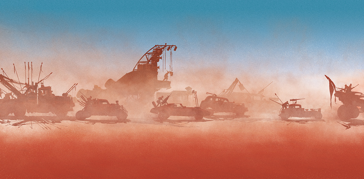 Mad MAX fury road car desert movie poster panorama dust Truck lorry