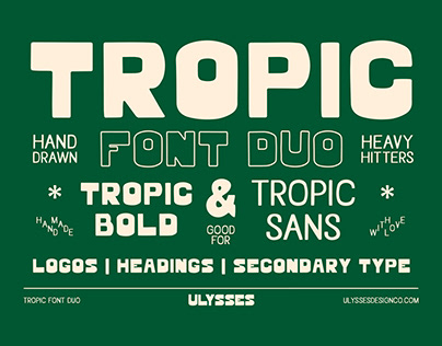 Tropic - Hand Drawn Font Duo