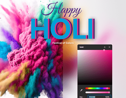 Happy Holi Designer style Creative Post