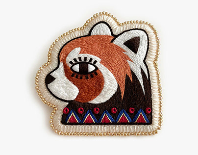 Lesser Panda​​​​​​​ brooch