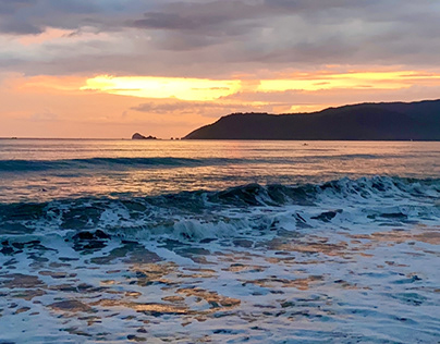 beach, early morning, serenity, waves