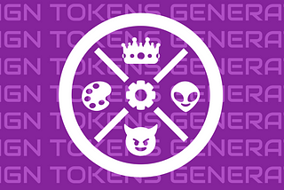 Hero image of Design Tokens Generator — app logo is placed on the surface with the wording pattern