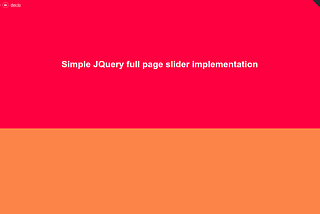 [Tutorial] Create a simple mouse wheel scroller like a fullpage.js with JQuery