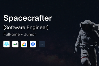 Apply Spacecrafter (Software Engineer)