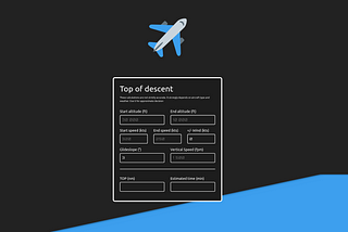 Top of descent calculator