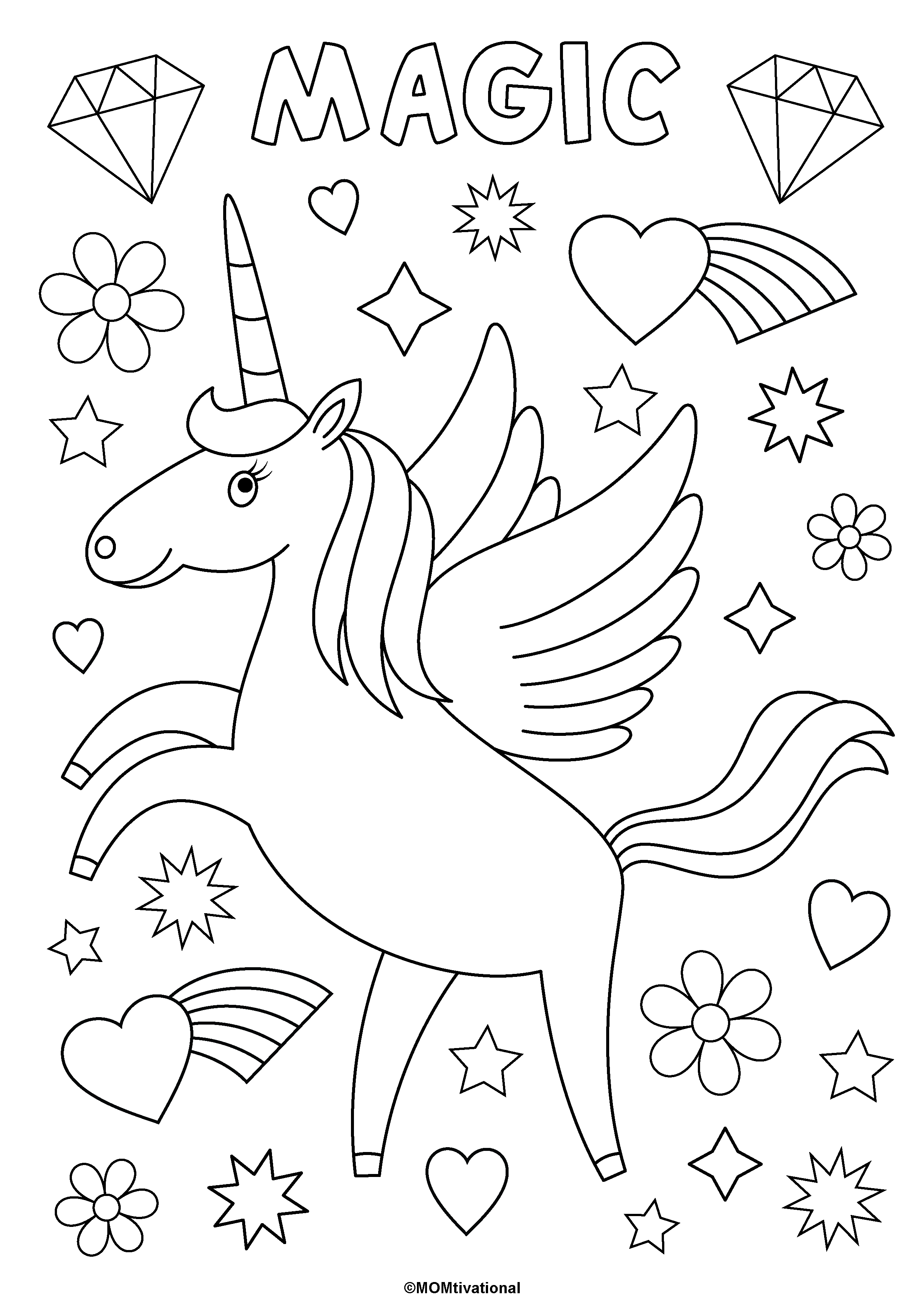 Coloring Pages Printable Unicorn