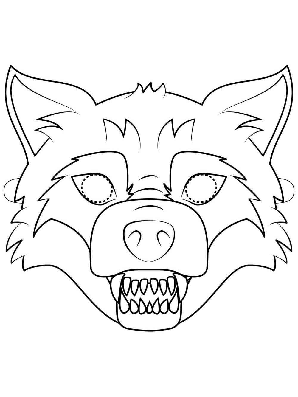 Halloween Mask coloring page - Free printable