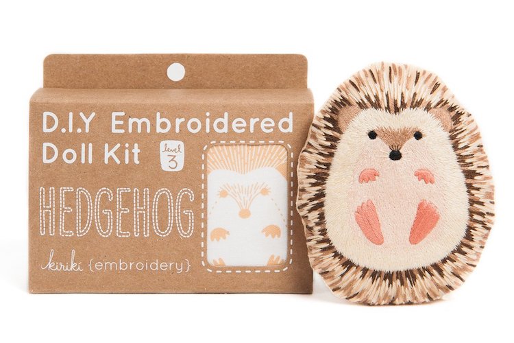 Hedgehog Embroidery Kit by Kiriki Press