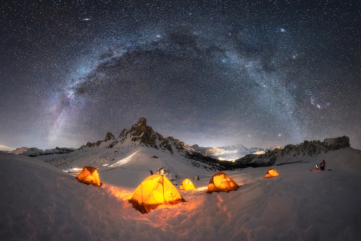 via lactea en Dolomitas