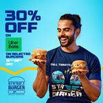 30% off on Uber Eats on selected Burgers at Street Burger