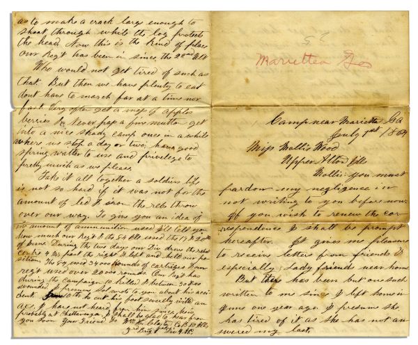 Archive of Civil War Letters by Corp. William H. Clayton of the 80th Illinois Infantry -- ''...routed them completely killing ten & wounding about 30...''