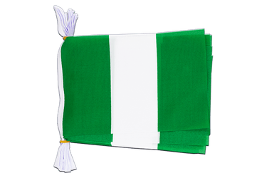 Nigeria Fahnenkette 15 x 22 cm, 3 m