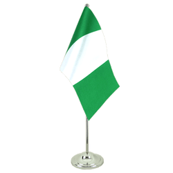 Satin Tischflagge Nigeria 15 x 22 cm