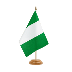 Holz Tischflagge Nigeria 15 x 22 cm