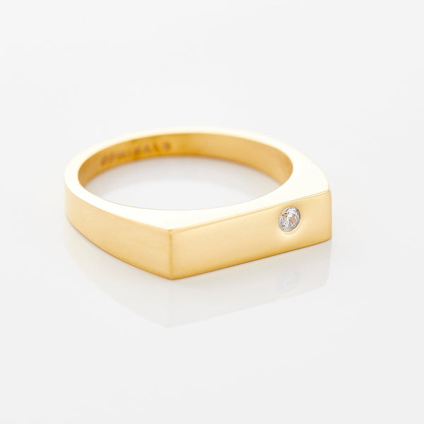 Signet Bar Bezel Ring - Nominal