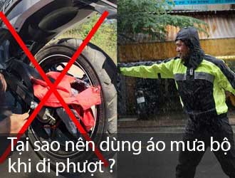 Tại sao nên dùng áo mưa bộ khi đi phượt, đi xe mô tô