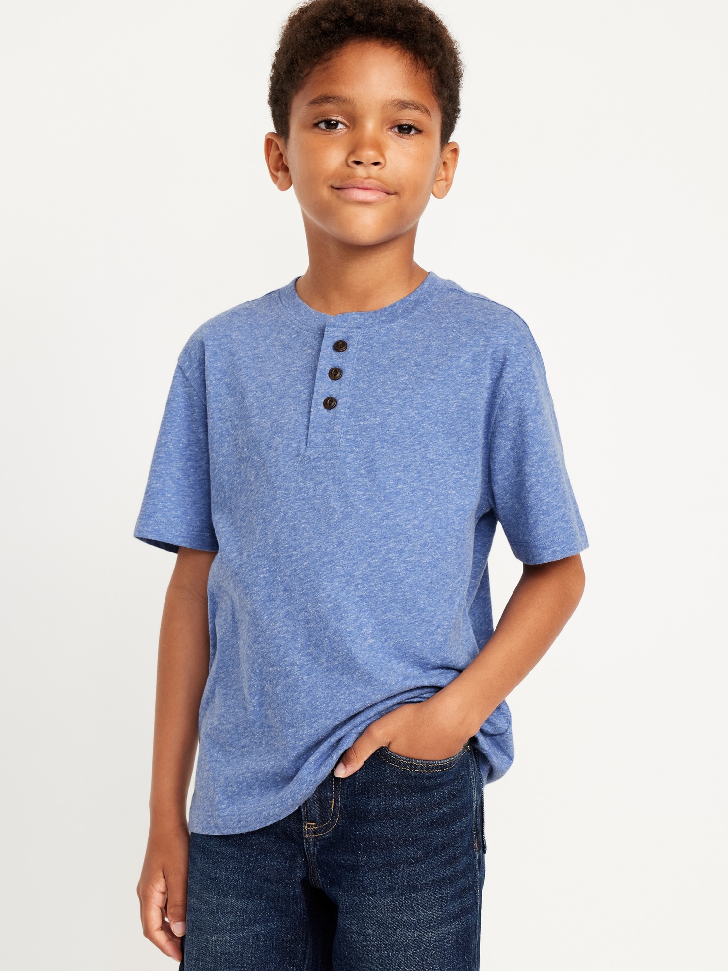 Short-Sleeve Henley T-Shirt for Boys