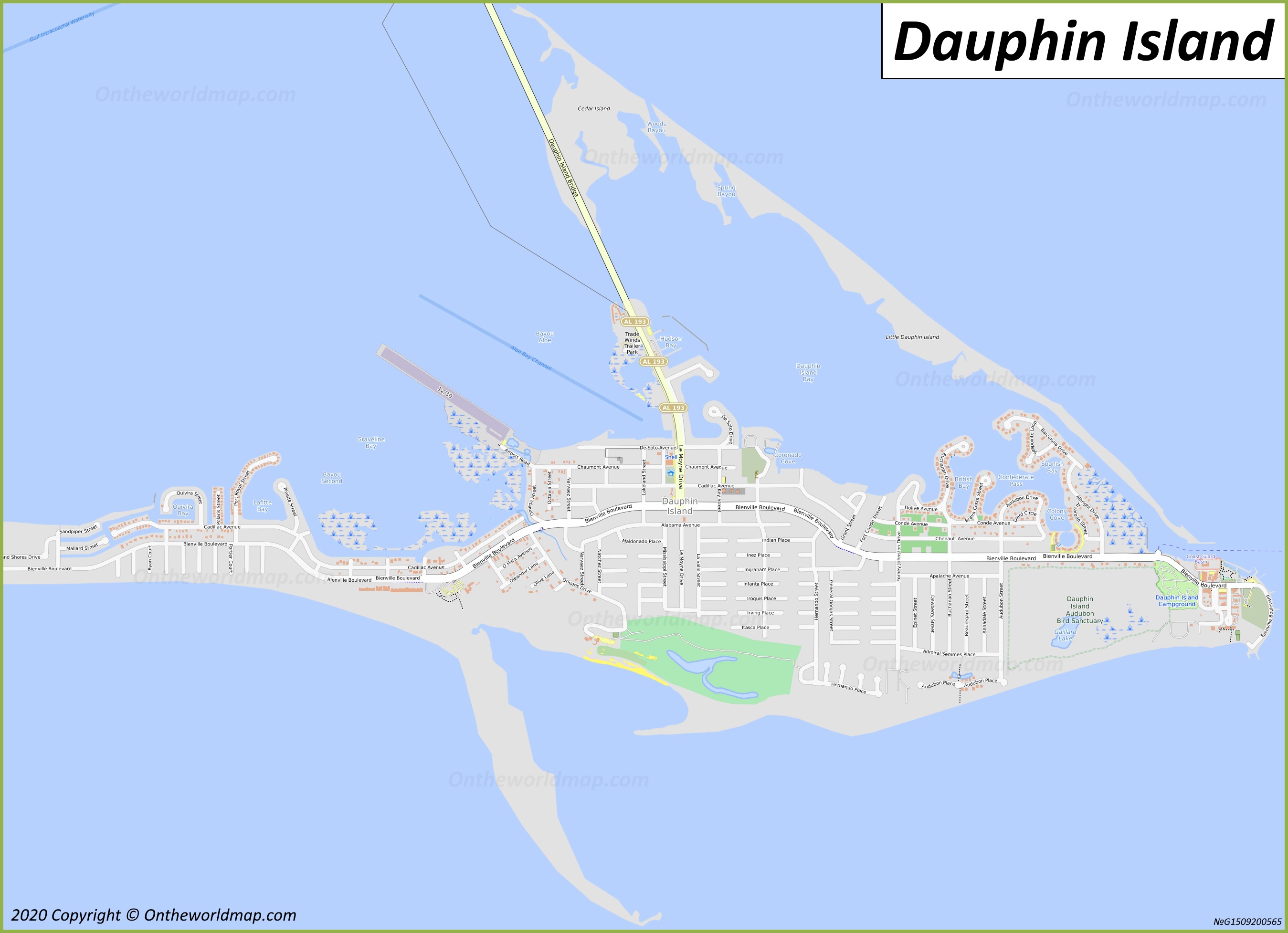 Dauphin Island Map