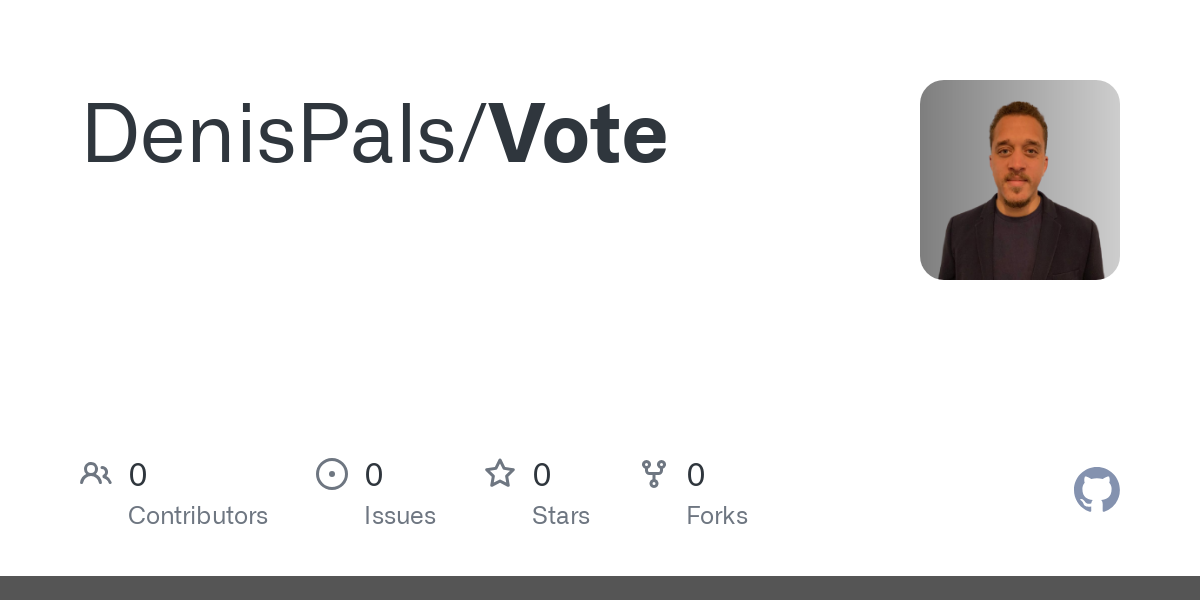 GitHub - DenisPals/Vote