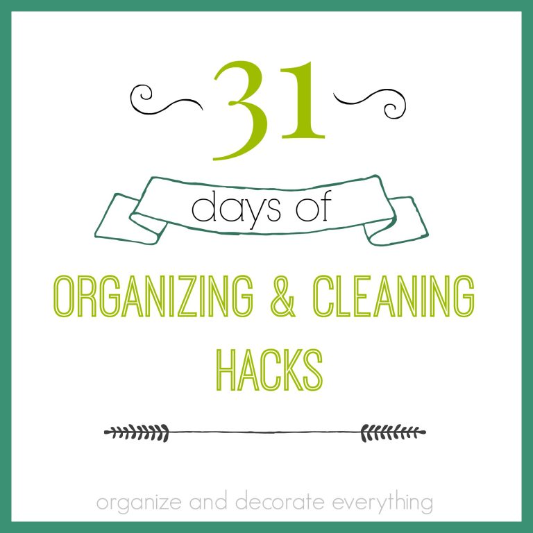 31 Days of Organizing and Cleaning Hack