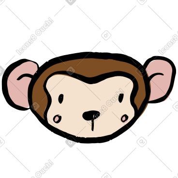 Monkey's head PNG, SVG