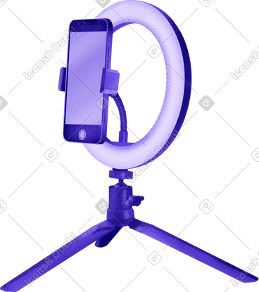 Phone on tripod в PNG, SVG