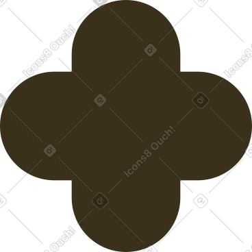 Brown quatrefoil PNG, SVG