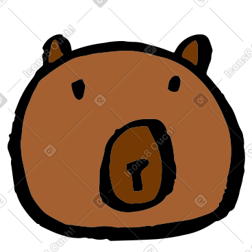 Bear's head PNG, SVG