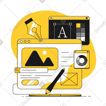 Website pages and designing tools PNG, SVG