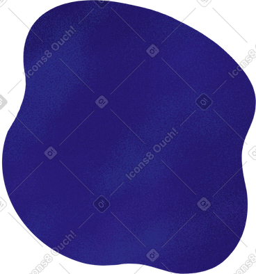 Blue textured blotchy shape PNG, SVG