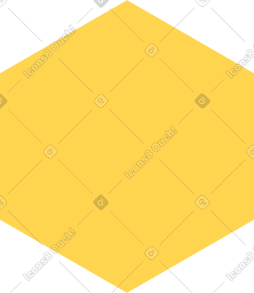 Hexagone jaune PNG, SVG