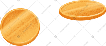 Two yellow coins PNG, SVG